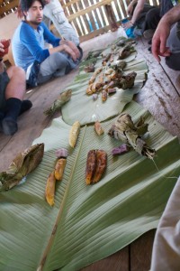 A delicious lunch spread courtesy of the Sani Tribe